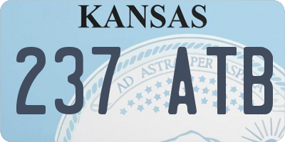 KS license plate 237ATB