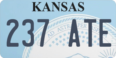 KS license plate 237ATE
