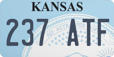 KS license plate 237ATF