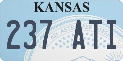 KS license plate 237ATI