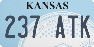 KS license plate 237ATK