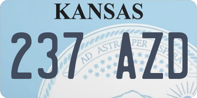 KS license plate 237AZD