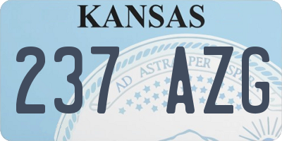 KS license plate 237AZG