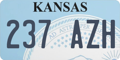 KS license plate 237AZH