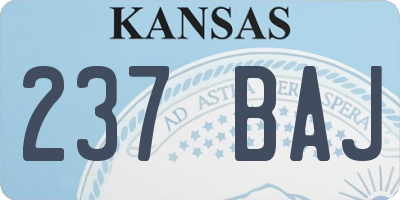 KS license plate 237BAJ