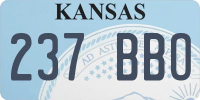 KS license plate 237BBO