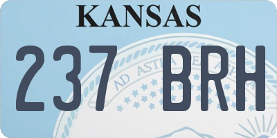 KS license plate 237BRH
