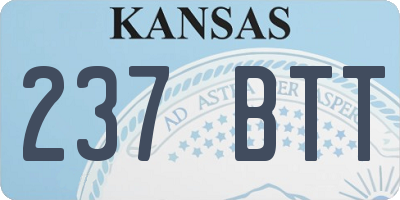 KS license plate 237BTT