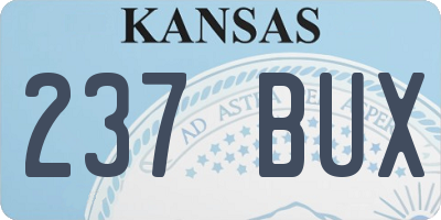 KS license plate 237BUX