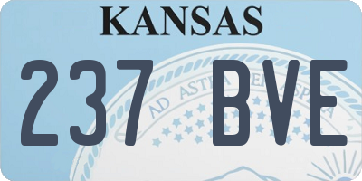KS license plate 237BVE