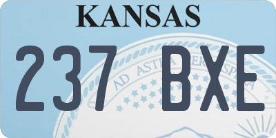 KS license plate 237BXE