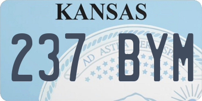 KS license plate 237BYM