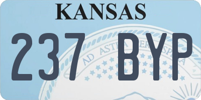 KS license plate 237BYP