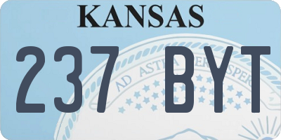 KS license plate 237BYT