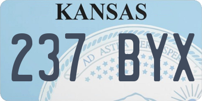 KS license plate 237BYX