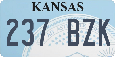 KS license plate 237BZK