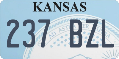 KS license plate 237BZL