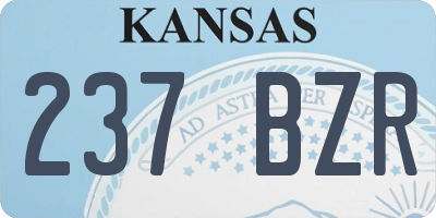 KS license plate 237BZR