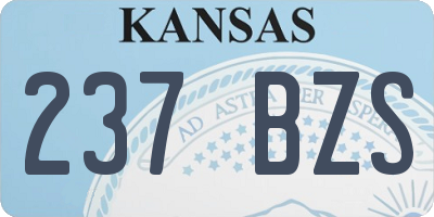 KS license plate 237BZS