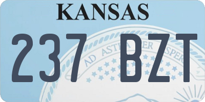 KS license plate 237BZT