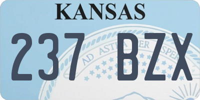 KS license plate 237BZX