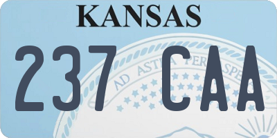 KS license plate 237CAA
