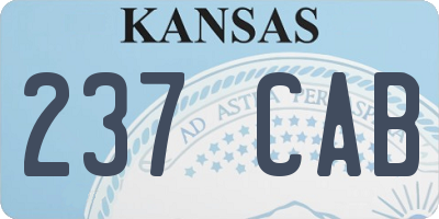 KS license plate 237CAB