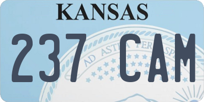 KS license plate 237CAM