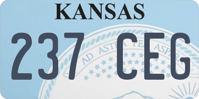 KS license plate 237CEG