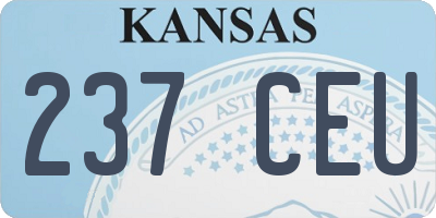 KS license plate 237CEU