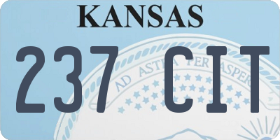 KS license plate 237CIT