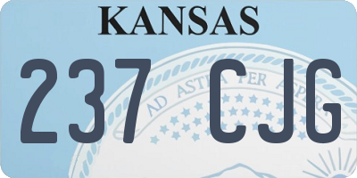 KS license plate 237CJG