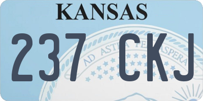 KS license plate 237CKJ