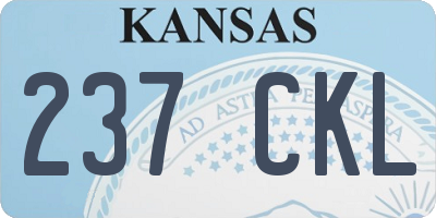 KS license plate 237CKL