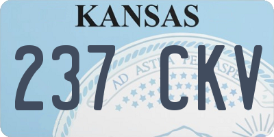KS license plate 237CKV