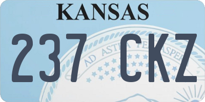 KS license plate 237CKZ