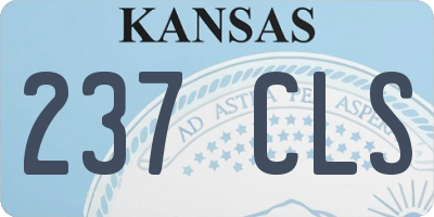 KS license plate 237CLS