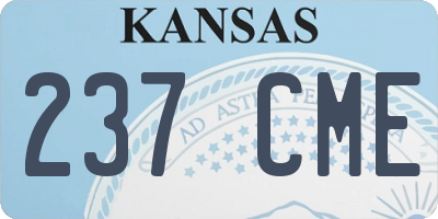 KS license plate 237CME