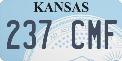 KS license plate 237CMF