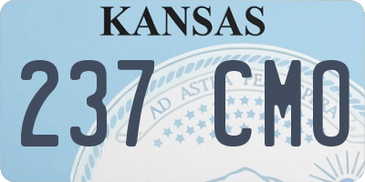 KS license plate 237CMO
