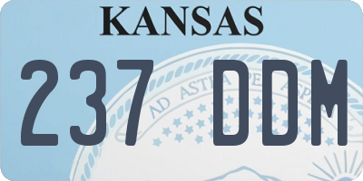 KS license plate 237DDM