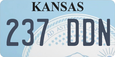 KS license plate 237DDN