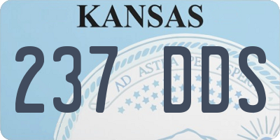 KS license plate 237DDS