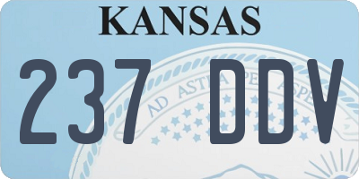 KS license plate 237DDV