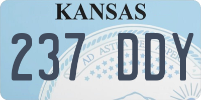 KS license plate 237DDY