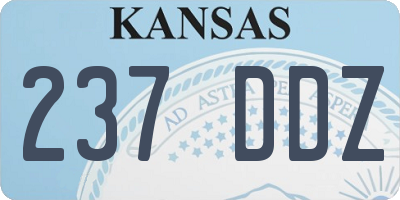 KS license plate 237DDZ