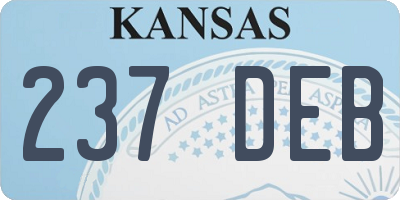 KS license plate 237DEB