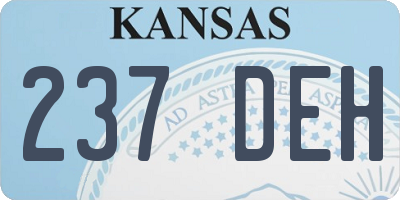 KS license plate 237DEH