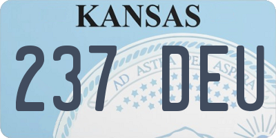 KS license plate 237DEU