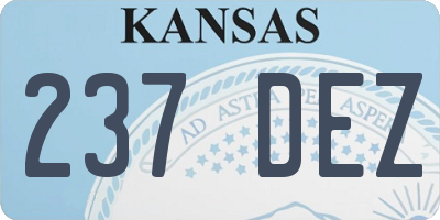KS license plate 237DEZ